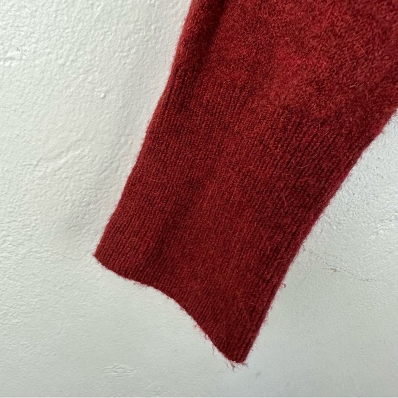 Madewell Womens Sz Large Sweater Alpaca Wool Blend Open Faux Wrap Front - Picture 7 of 10